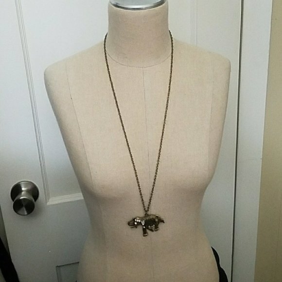 Bronze Elephant Necklace - Picture 3 of 7